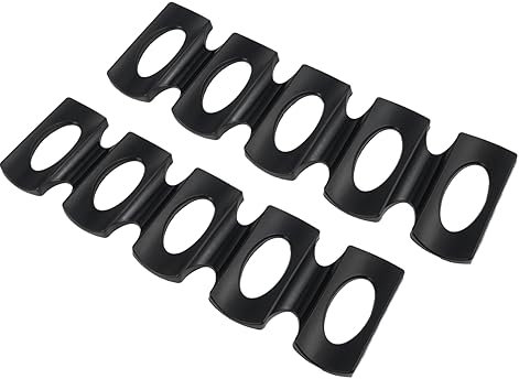 Garneck 2pcs Silicone Refrigerator Mats Beer Can Storage Racks Beverage Shelf Holders for Fridge Organization