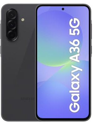 Samsung Galaxy A36 5G AI Smartphone ohne Vertrag, Simlockfreies AI Handy mit Android, 6 GB RAM, 128 GB Speicher, 50-MP-Kamera, Awesome Black, 2,5 Jahre Herstellergarantie [Exklusiv auf Amazon]
