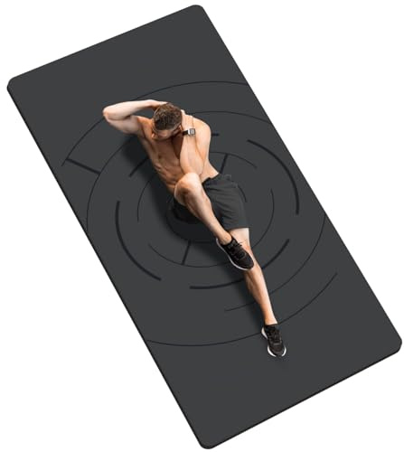 Fiita Colchoneta de yoga 200 x 100 cm de largo y ancho y 6 mm de espesor colchoneta deportiva TPE almohadilla de fitness antideslizante Pilates entrenamiento de fitness resistentes al desgaste