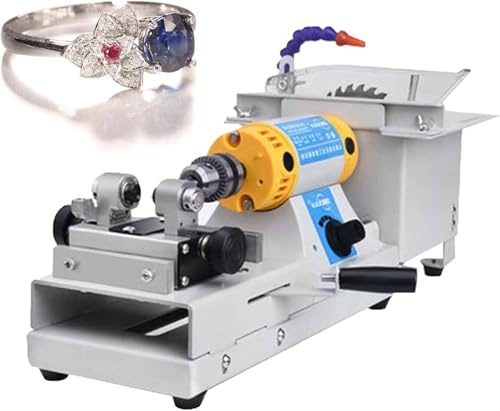 FJYAWEN Gemstone Grinding Faceting Machine, DIY Faceted Gem Polishing Machine 800-10000 Rpm Jewelry Polisher, Flat Grinder Lapidary Machine for Cutting, Engraving, Drilling and Grinding