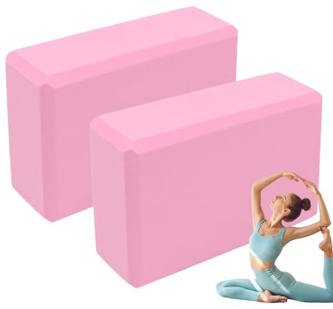 GkgWuxf Bloc de yoga, 2 blocs de danse pour exercices d'étirement, cale d'équilibre en mousse EVA antidérapante pour débutants et confirmés, entraînement à la maison, sport, méditation, stand de main