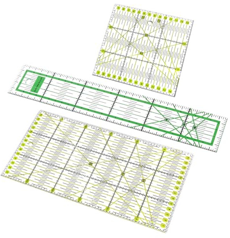 3 Pièces Regle Patchwork Couture - 15 x 15 cm/15 x 30 cm/5 x 30 cm - Règle de couture pour matelassage, bricolage, projets en tissu, travaux manuels