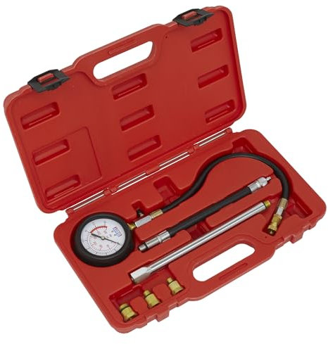 Sealey Vse300D Petrol Engine Compression Tester Deluxe Kit 6Pc