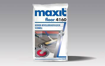 maxit floor 4160 Nivellierausgleich schnell | Zement-Ausgleichsmasse | 25kg | Bodenausgleichsmasse für große Flächenspachtelungen für Schichtdicken zwischen 1-30 mm | nur für Innen