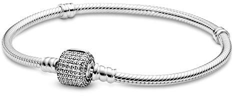 PANDORA Damen-Armband Pavé-Kugelverschluss 925 Silber Zirkonia weiß 20 cm - 590723CZ-20