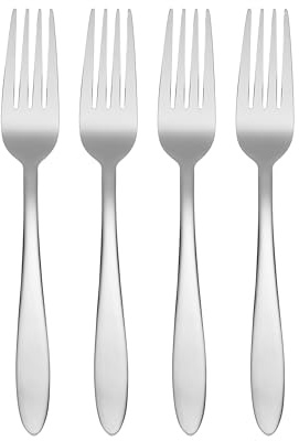 Oneida Mooncrest Dinner Forks, Set of 4 B336004A, Silver, Set of 4, Dinner Forks