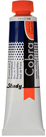 Talens COBRA Study wasservermalbare Ölfarbe, 40 ml, 508 Preußischblau