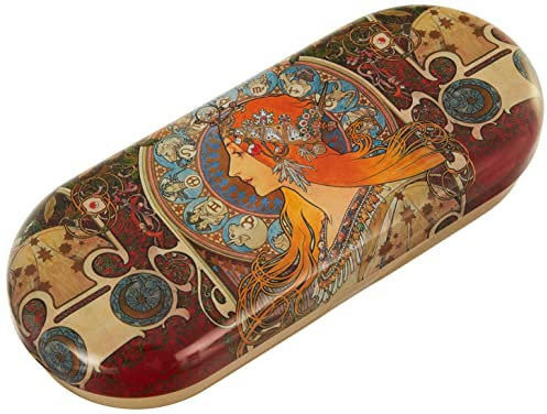 Fridolin 18667 Brillenetui Art Nouveau - Zodiak, Metall, bunt, 16 x 6.6 x 2.8 cm