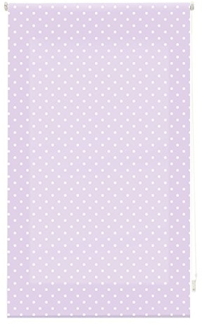 Blindecor - rullbar stor, tyg, lila med vita fläckar, 160 x 250 cm