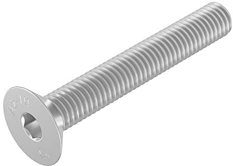 Vis à tête fraisée SECCARO M6 x 40 mm, acier inoxydable V2A VA A2, DIN 7991 / ISO 10642, à six pans creux, 20 pièces