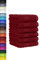 BaSaTex - 6er Pack Handtuch Set für Gäste - Handtücher mit Aufhängeschlaufe aus weicher Baumwolle in 30x50 cm - Gästetücher für die Händereinigung Öko-Tex Standard 100 Zertifiziert - Bordeaux