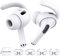 AhaStyle AirPods Pro 2 Ear Hooks【Added Storage Pouch】4 Pairs Anti-Slip Ear Covers Silicone Accessories Compatible with Apple AirPods Pro 2nd Generation 2022 (2 Large+2 Small, White)