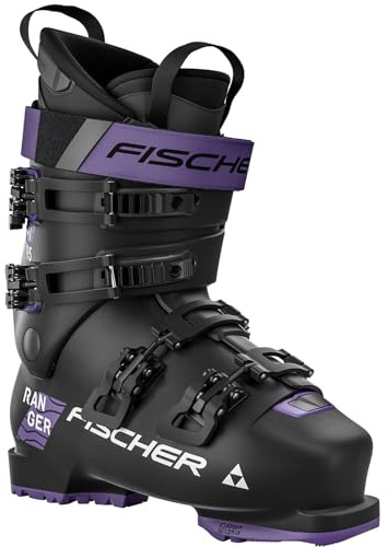 Fischer Ranger HV 95 GW - Botas de esquí alpino para mujer, duraderas, cómodas, de apoyo, seguras, de fácil entrada, caminables, para deportes de invierno, con suela GripWalk, color negro, talla 24.5
