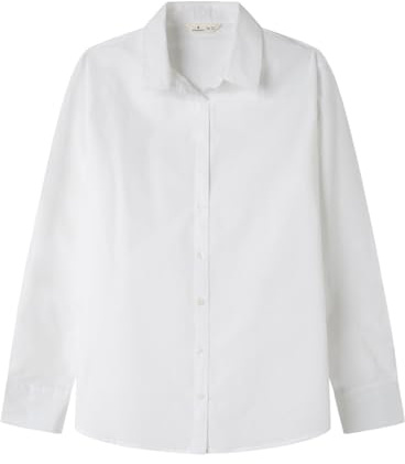 SPRINGFIELD Nueva Camisa De Estructura con Bordado De Árboles, Blanco, 34