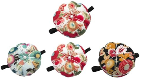 ORFOFE 4 Pièces Coussin Poignet Citrouille pour Aiguilles Couture DIY Organisateur Épingles et Portable Accessoire Créatif pour Travaux Manuels Lot