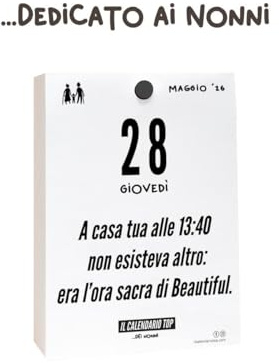 Il Calendario Top dedicato ai NONNI - 2026 - frasi che celebrano l’amore e la saggezza dei nonni | Inserto | In Confezione Regalo | cm 10x14 | Made in Italy
