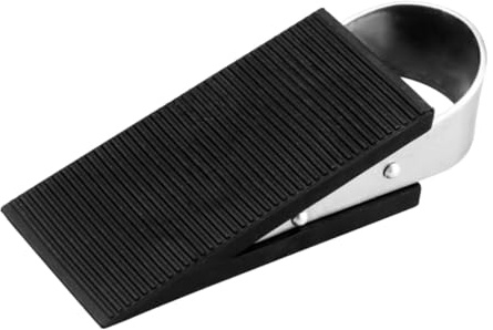 HINTRMENT Tope de Puerta Antideslizante de Caucho y Acero Inoxidable Cuña Resistente para Sujeción Firme Protector de Dedos Compatible Superficies Uso Doméstico y Oficina
