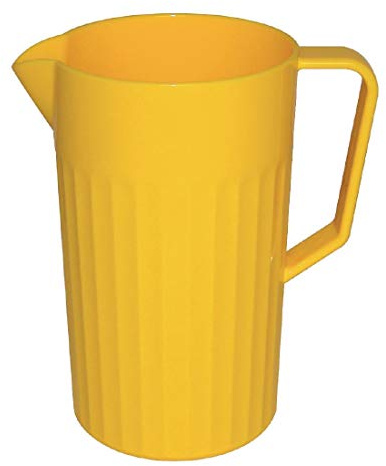 Olympia Kristallon Plastic Jug Yellow 1.4Ltr 47.33fl oz - Reusable Water Jug, Unbreakable for Schools, Hospitals CE278