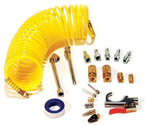 Primefit Pri-6044 IK1016S-20 Deluxe 1/4 Air Compressor Accessory Kit Including 1/4 Recoil Airhose