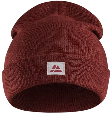DANISH ENDURANCE Mütze aus recyceltem Material, Weiche Beanie Wintermütze, Warme Fischermütze, Hüte, Mützen & Caps, Unisex, für Herren & Damen, Rot, One Size