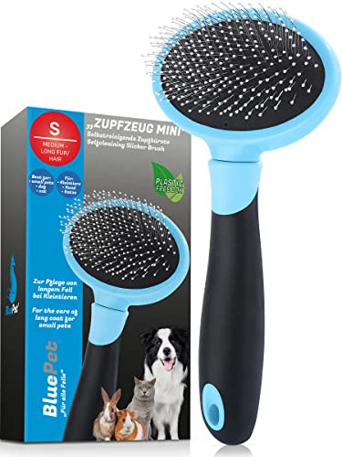 BluePet Brosse pour chat et chien, élimine doucement le sous-poil, les nœuds et le feutrage - Accessoire de toilettage quotidien