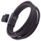 LEODYNE Geflochtenes Armband aus Echtleder in schwarz oder braun - Armband Herren mit Magnetverschluss aus Edelstahl Lederarmband Männer inkl. extra Glied