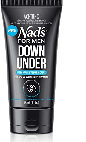 Nad's For Men Intim-Enthaarungscreme für Männer – 150ml Haarentfernung für Intimzone, Schambereich, Hoden, Po – sanfte Enthaarung für alle Hauttypen