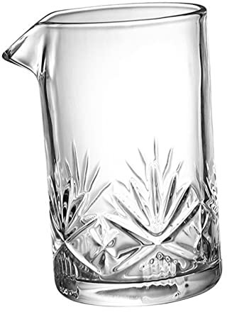 MAGICLULU Cocktailmixerglas Kristall Rührglas Mit Dicken Boden Für Bar Getränke Mischen Geeignet Für Kaffee Tee Milch