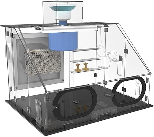 Por Cabine de pulvérisation d'aérographe, Cabine de pulvérisation modèle 40 W, Armoire de Peinture Transparente et hermétique pour l'artisanat, boîte de pulvérisation de Peinture avec lumièr