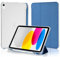 4UBonLife Cover per iPad (A16) 11ª Generazione 11 2025/iPad 10ª Generazione 10,9 Pollici 2022 con Portapenne, Custodia Protettiva Sottile Leggero, Case Retro Traslucido in Morbido TPU, Blu Scuro