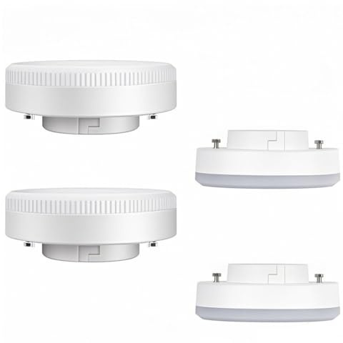 ALQFFHL Lampadine LED GX53 da 7 W, sostitutive delle lampadine alogene e CFL da 50 W, faretti LED da 700 lumen, per sottobanco in cucina e showroom, confezione da 4 (2700 K Bianco caldo)
