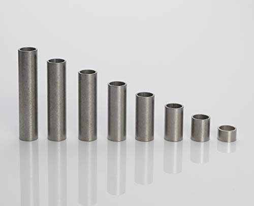 Edelstahl Distanzhülsen, Abstandshülsen – ohne Innengewinde, M6 Schrauben beweglich durchsteckbar – 8 x 6.4 x 0.8 mm (Außen x Innen x Wandstärke) – 10 Stück, Länge 15 mm
