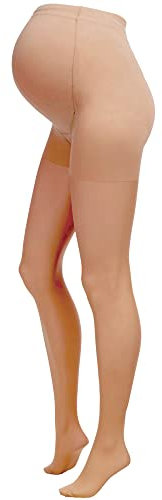 Herzmutter Umstandsstrumpfhose 20DEN - transparent-matte-soft - Schwangerschaftsstrumpfhose - Hautfarben-Beige-Schwarz - 1er & 2er-Set - 1200 (S-M, Beige-Dunkel)