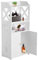 Youyijia 3 Tier Bathroom Storage Cabinet Floor Standing Display Cabinet Home Storage Furniture Organizer Unit for Office Living Room Kitchen Entryway White (3 Tier)