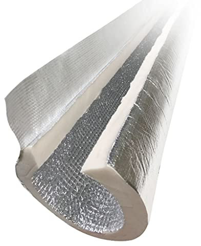 HAIRIT Isolation De Tuyau en Mousse, Tuyau D'isolation en Aluminium Auto-adhésive pour Gaine D'isolation De Tuyau Chaud Ou Froid, Épaisseur 15 Mm, Longueur 95 Cm, Antigel/Ignifuge