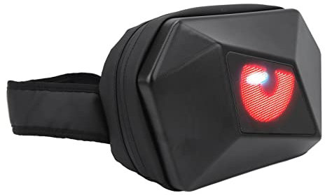 Gugxiom LED-Display-Rucksack, Wasserdichter LED-Ritter-Rucksack, USB 5V Universal-Reisetasche, mit APP-Steuerung, Verstellbarer Schultergurt, für Radfahren, Reisen, Modisches Geschenk