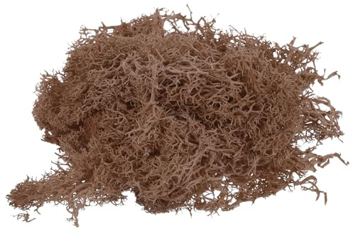 sourcing map 7 Musgo Artificial Falso de Musgo de Manualidades Musgo Natural Preservado para Proyectos de Manualidades, Arte floresal, Decoración de Bricolaje (Marrón)