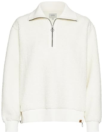 camel active Women's Teddy Troyer Made of Pure Polyester, White, L