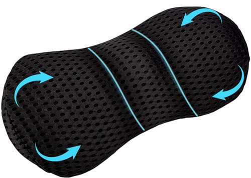 Zhufas Cuscino Lombare, Cuscino Lombare Auto, Cuscino Schiena Sedia Ufficio, Supporto Lombare Letto, Cuscino di Supporto Lombare, per Auto, Sedia Ufficio, Divano, Supporto Lombare Letto.(nero)