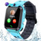 IP68 Reloj Inteligente Niño, Smartwatch Niños con GPS y Llamadas, SOS, Modo Escuela, Chat, Juegos, Despertador, Cámara, Reloj Inteligente Niño GPS Regalo de Cumpleaños para Niños de 4 a 14 Años, Azul