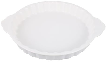 Hemobllo Bandeja De Horno De Cerámica Bandeja Para Hornear Con Asas Fuente Para Hornear Alimentos Para Uso Cocina Horno Redonda