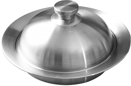 Yonuaret Inserto per cottura a vapore, in acciaio inox, 28 cm, per cottura a vapore, per frutti di mare, uova, patate, inserto per cottura a vapore