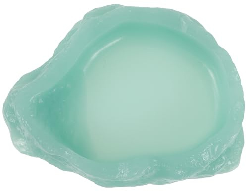 GANAZONO Ciotola Luminosa Funzione Glow in The Dark in Resina per Rettili e Tartarughe Ciotola per Acqua e Alimentazione di Rettili per Terrari