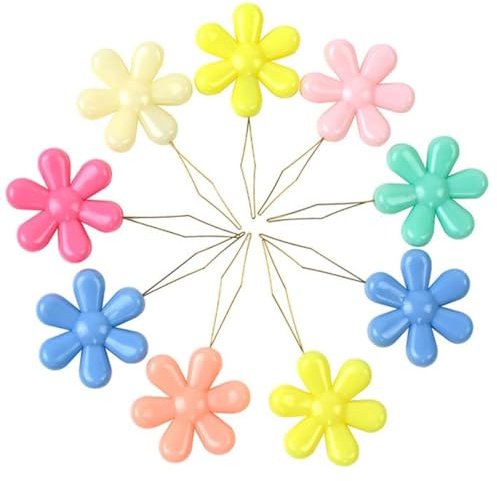 DOITOOL Lot de 40 Enfile-Aiguilles à Coudre en Plastique Boucle en Cuivre Tête Fleur de Prunier Multi-Couleurs Outil d'Enfilage Automatique pour Couture et Bricolage