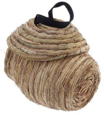 Toyvian Nichoir Tissé à Main pour Perruches, Nid de Paille