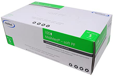 Maimed Latex Untersuchungshandschuhe MaiMed soft PF puderfrei Einmalhandschuhe Gr. S-XL, Größen_1:S Weiß