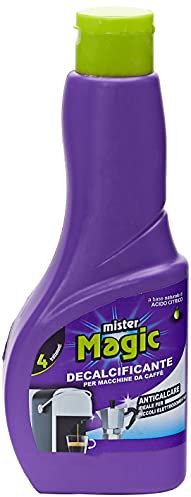 Mister Magic - Decalcificante Macchinetta caffè, Trattamento Anticalcare per Piccoli Elettrodomestici, Biodegradabile al 98%, 200 ml