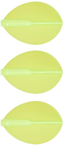 NineDartOut.us Cosmo Darts Fit Flight (Air) 3 Pack Pear Dart Flight (Light Green)