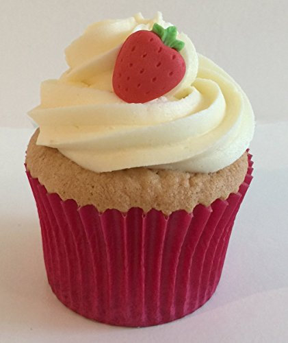 12 Edible Sugarpaste Cake Decorations: Strawberries