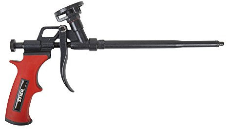 STIER Schaumpistole Expert, für 1K-PU-Schaum, ermöglicht einfaches und genaues Dosieren, ideal für Bau- und Dämmarbeiten, langlebige Bauschaumpistole
